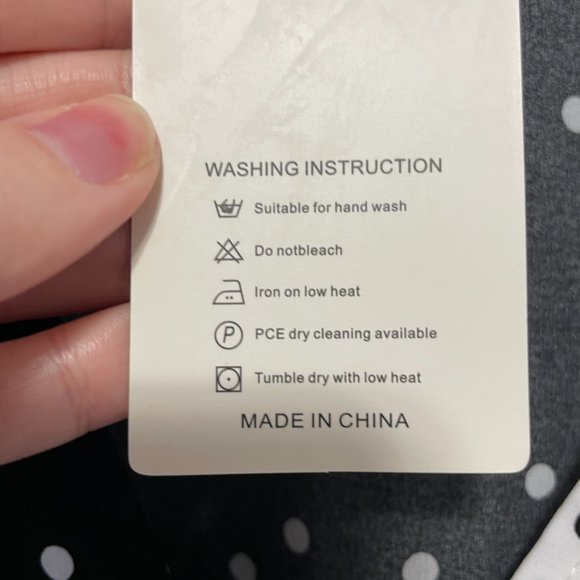 SUVIMUGA Black & White Polka Dot Asymmetrical Blouse with Ruched Sleeves - O/S - Picture 5 of 6